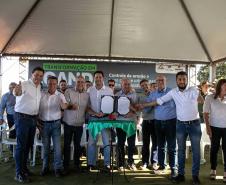 Loanda, 21 de junho de 2024 - O governador Carlos Massa Ratinho Junior assinou, em Loanda, a Ordem de Serviço para o início da obra de controle e recuperação da erosão no Emissário Água da Mina.
