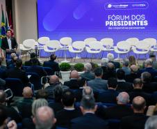 O governador Carlos Massa Ratinho Junior participou nesta terça-feira (29) do Fórum dos Presidentes das Cooperativas Paranaenses, promovido pelo Sistema Ocepar (Organização das Cooperativas do Estado do Paraná).