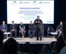 Workshop sobre serviços de esgotamento: maior evento do ano para integração e disseminação de conhecimento entre Sanepar e IAT  - presidente da Sanepar, Wilson Bley Lipski