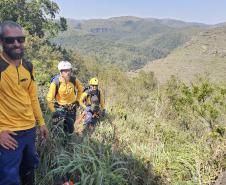 Com apoio de voluntários e helicóptero, IAT retira 58 hectares de pinus do Guartelá 