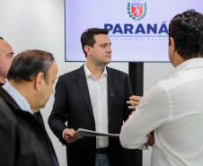 Curitiba, 02-09-24 - Governador Carlos Massa Ratinho Junior assina a contratação de estudos para a contenção de cheias e inundações para a região de União da Vitória.