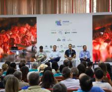 Ricardo Serfas, diretor-geral da Secretaria de Estado do Desenvolvimento Sustentável, durante a abertura do Abeta Summit em Foz do Iguaçu