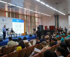 Ricardo Serfas, diretor-geral da Secretaria de Estado do Desenvolvimento Sustentável, durante a abertura do Abeta Summit em Foz do Iguaçu