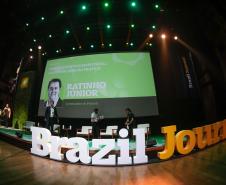 O governador Carlos Massa Ratinho Junior participou nesta terça-feira (5) do ESG Summit Brazil Journal, em São Paulo.