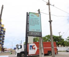 Painéis do Simepar que foram instalados no Litoral