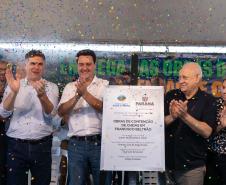 Francisco Beltrão, 13 de dezembro de 2024 - O governador Carlos Massa Ratinho Jr., inaugura obra de condenção de cheias e anuncia melhorias.