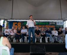 Francisco Beltrão, 13 de dezembro de 2024 - O governador Carlos Massa Ratinho Jr., inaugura obra de condenção de cheias e anuncia melhorias.