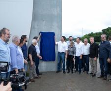 Francisco Beltrão, 13 de dezembro de 2024 - O governador Carlos Massa Ratinho Jr., inaugura obra de condenção de cheias e anuncia melhorias.