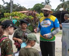 Ilha do Mel, 29 de janeiro de 2025 - Conscientização sobre ecossistemas na Ilha do Mel.