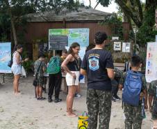 Ilha do Mel, 29 de janeiro de 2025 - Conscientização sobre ecossistemas na Ilha do Mel.