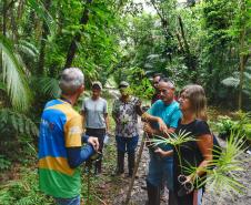 Voluntários participaram da ação de educação ambiental no Parque Estadual do Palmito, em Paranaguá, no Litoral do Paraná