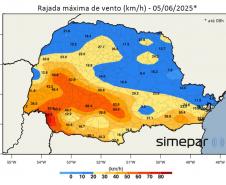 Paraná registra raios e granizo: chuva diminui na sexta, mas ganha força no fim de semana