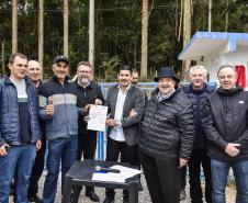 112 famílias rurais de Agudos do Sul ganham sistema de água tratada