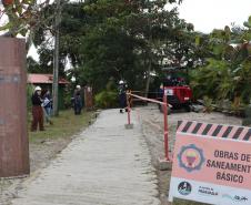 obras do sistema de coleta e tratamento de esgoto têm início na Ilha do Mel