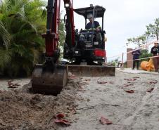 obras do sistema de coleta e tratamento de esgoto têm início na Ilha do Mel