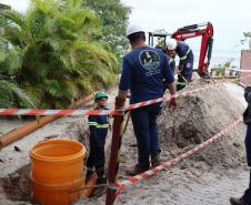 obras do sistema de coleta e tratamento de esgoto têm início na Ilha do Mel