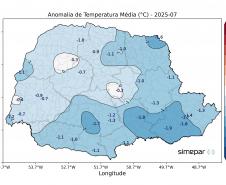Julho frio e seco: mês teve temperaturas e volume de chuva abaixo da média no Paraná