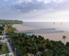 Projeto da engorda da praia de Guaratuba 