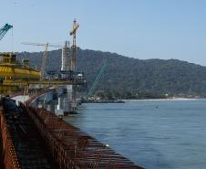 Guaratuba, 21 de Agosto de 2025 - Obra da ponte de Guaratuba 