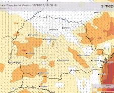Com nova frente fria, primavera mantém alternância entre chuva, sol e ventos fortes no Paraná