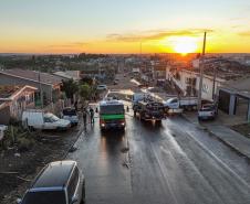 Caminhões hidrojatos ajudam na limpeza de Rio Bonito do Iguaçu