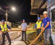 Caminhões hidrojatos ajudam na limpeza de Rio Bonito do Iguaçu