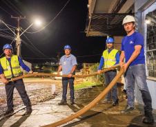 Caminhões hidrojatos ajudam na limpeza de Rio Bonito do Iguaçu