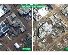 Mapeamento aéreo contratado pelo Instituto Água e Terra vai ajudar na reconstrução de Rio Bonito do Iguaçu e demais cidades atingidas pelo tornado do início deste mês 