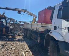 IAT envia caminhões, equipamentos e servidores para ajudar na reconstrução de Rio Bonito do Iguaçu
