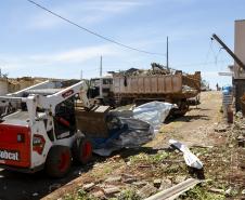IAT define pontos para destinação dos resíduos gerados pelo tornado em Rio Bonito do Iguaçu