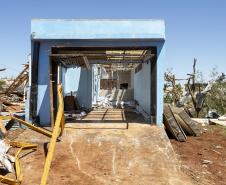 IAT define pontos para destinação dos resíduos gerados pelo tornado em Rio Bonito do Iguaçu