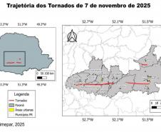 Laudo técnico final do Simepar eleva classificação de tornados que atingiram 11 cidades do Paraná