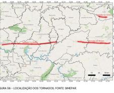 Laudo técnico final do Simepar eleva classificação de tornados que atingiram 11 cidades do Paraná