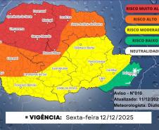 Paraná terá tempestades severas neste fim de semana