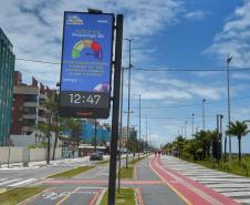 Painéis do Simepar trazem previsão do tempo atualizada para a população no Litoral