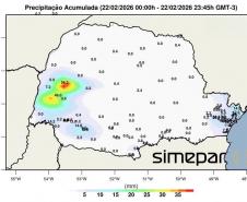 Paraná teve chuvas intensas no fim de semana e previsão indica novas pancadas isoladas