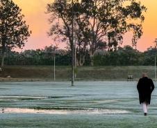 Paraná tem geada e registra temperatura mais baixa do ano até o momento