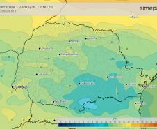 Fim de semana será gelado e com chuva em boa parte do Paraná, prevê Simepar