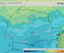 Fim de semana será gelado e com chuva em boa parte do Paraná, prevê Simepar