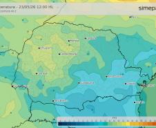 Fim de semana será gelado e com chuva em boa parte do Paraná, prevê Simepar
