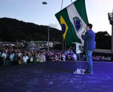 Governador Ratinho Junior inaugura a Ponte de Guaratuba, antigo sonho dos paranaenses
