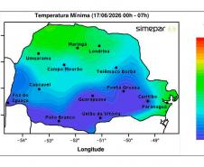 QUARTA-FEIRA AMANHECE COM GEADA E TEMPERATURA NEGATIVA NO PARANÁ