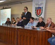 O Governo do Paraná, por meio da Secretaria do Meio Ambiente e Recursos Hídricos, em parceria com Itaipu Binacional e Ministério do Meio Ambiente, promove o 2º Encontro Formativo do Programa Nacional de Formação e Capacitação de Gestores Ambientais (PNC), em Guarapuava. Simultaneamente acontece o 2º Seminário Regional do Meio Ambiente. A capacitação teve início nesta quinta-feira (24) e segue até o final da tarde de sexta-feira (25).Guarapuava, 24/08/2017.Foto: Divulgação SEMA
