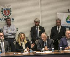 Vice Governadora Cida Borgueti, participa da reunião do Grupo Gestor de Revitalização do Rio Iguaçu (GGRI).
Curitiba, 30/01/2018
Foto: Maurilio Cheli