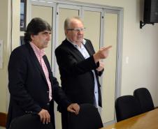 Missão portuguesa de Meio Ambiente, chefiada pelo secretário de Estado do Ambiente de Portugal, Carlos Manuel Martins, durante encontro na Secretaria de Meio Ambiente do Paraná.Curitiba, 02/02/2018.Foto: Divulgação SEMA