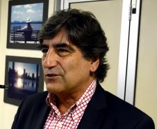 Missão portuguesa de Meio Ambiente, chefiada pelo secretário de Estado do Ambiente de Portugal, Carlos Manuel Martins (foto), durante encontro na Secretaria de Meio Ambiente do Paraná.Curitiba, 02/02/2018.Foto: Divulgação SEMA