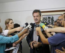 O secretário interino de Desenvolvimento Sustentável, Everton Luiz da Costa Souza, falou sobre situação das barragens do Paraná.Curitiba, 29-01-19.Foto: Arnaldo Alves / ANPr.