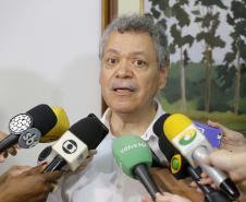 O diretor presidente do Simepar, Eduardo Alvin Leite, falou sobre situação das barragens do Paraná.Curitiba, 29-01-19.Foto: Arnaldo Alves / ANPr.