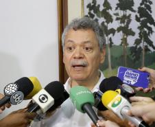 O diretor presidente do Simepar, Eduardo Alvin Leite, falou sobre situação das barragens do Paraná.Curitiba, 29-01-19.Foto: Arnaldo Alves / ANPr.
