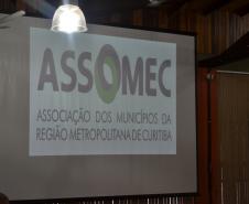 Secretário estadual do Meio Ambiente e Recursos Hídricos, Luiz Eduardo Cheida, participa da Assembleia Ordinária da Associação dos Municípios da Região Metropolitana de Curitiba (Assomec).